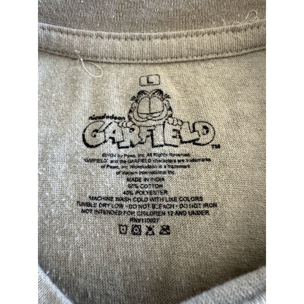 Y2K Garfield & Odie Shirt Vintage 2000s 90s graphic tee Nickelodeon Retro Sz L - Picture 3 of 7